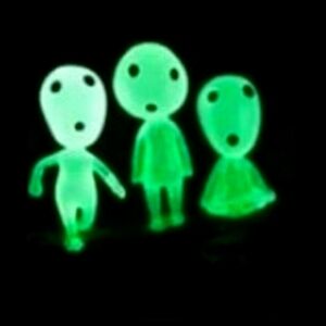 3 micro tree spirits glow in the dark micro figurine villagers